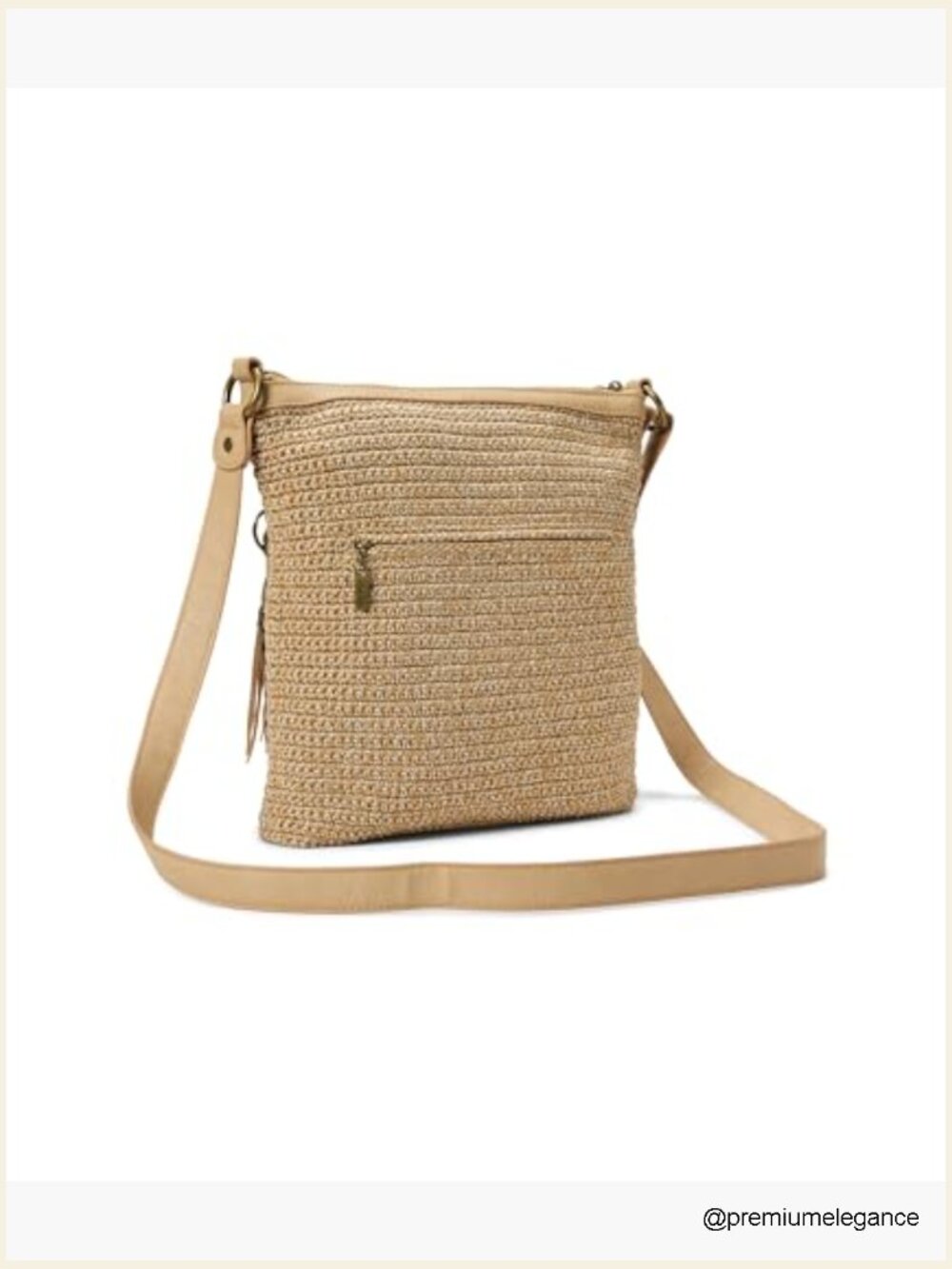 Hand Crochet Crossbody Purse with Adjustable Strap, Recycled Lining - Picture 2 of 5